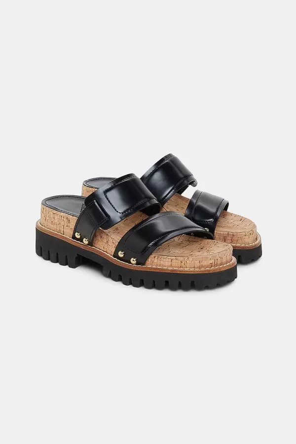 Online Cork Contrast Sporty Sandal Schuhe