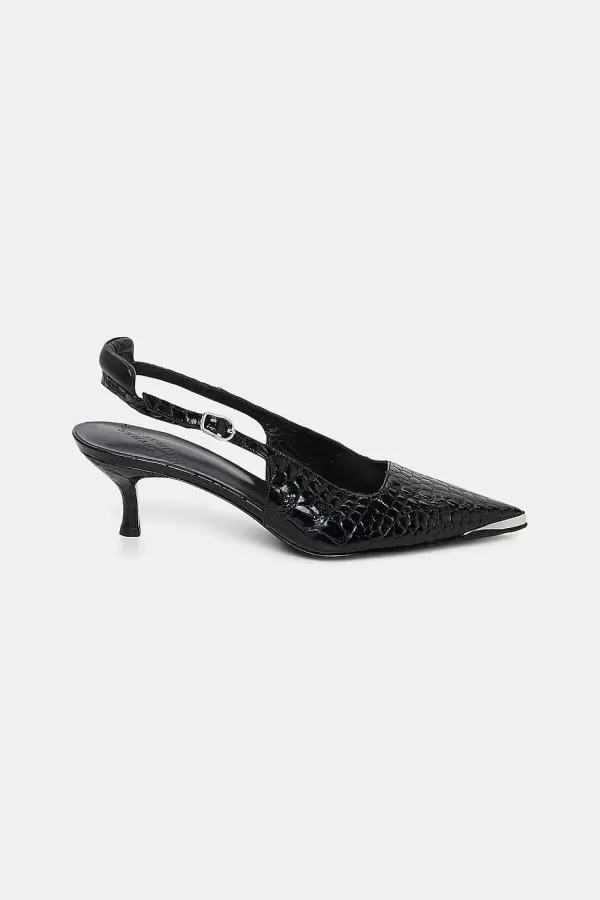 Outlet Exotic Shine Kitten Heel Schuhe