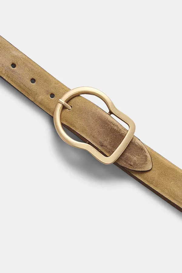 Online Waxed Statement Waxed Suede Belt Gürtel